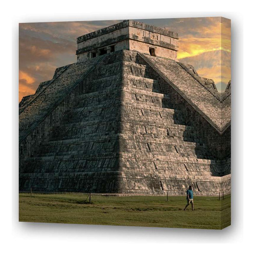 Cuadro 45x45cm Piramides Mexico Cultura Indigena
