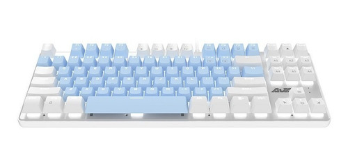 Imagen 2 de 5 de Teclado Mecánico Blanco/azul Switch Black- Ajazz Ak40