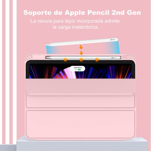Case Smart @ iPad Pro 11 M2 A2759 A2435 A2761 A2762 Rosa