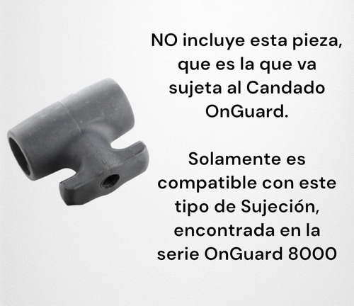 Imagen 4 de 7 de Soporte Repuesto Para Candado Tipo U Onguard Para Bicicleta Color Negro