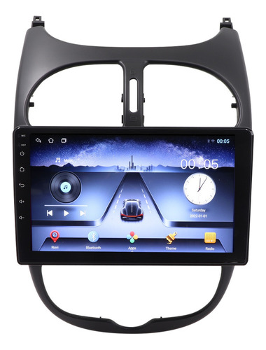 Coche Estéreo Android Para Peugeot 206 2001-2008 Gps Carplay