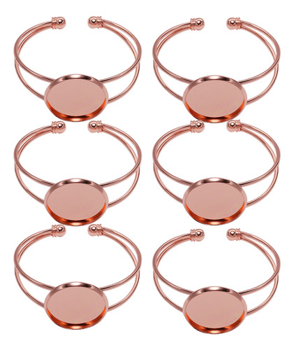 Cadenas De Pulsera De Oro Rosa En Forma De Y, 6 Unidades, 25