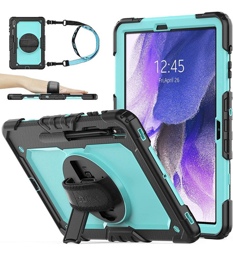 Super Funda Para Tablet Samsung Galaxy Tab S7 Fe Celeste