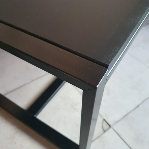 Imagen 5 de 7 de Mesa Ratona Arrime 120x50x40 Hierro Y Madera Industrial