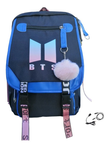 Mochila Urbana K-pop Bts - Azul