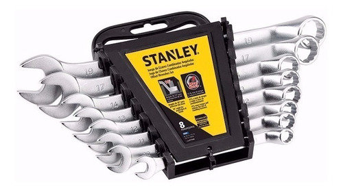 Set 8 Llaves Combinadas Acodadas Métricas Stanley Stmt97568