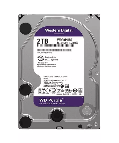 para donar Contorno cobertura Disco Duro 2 Tb Wester Digital Purple Wd20purz Para Pc Nuevo