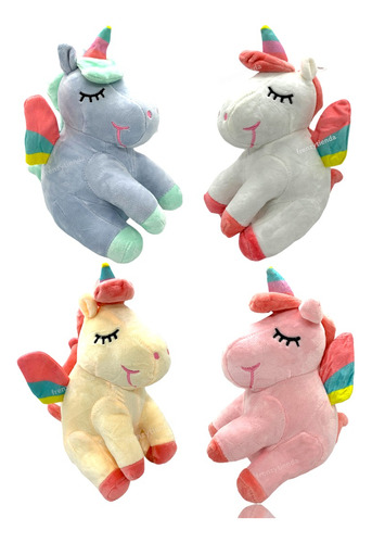 Peluche Unicornio Con Alas 25 Cm Excelente Calidad