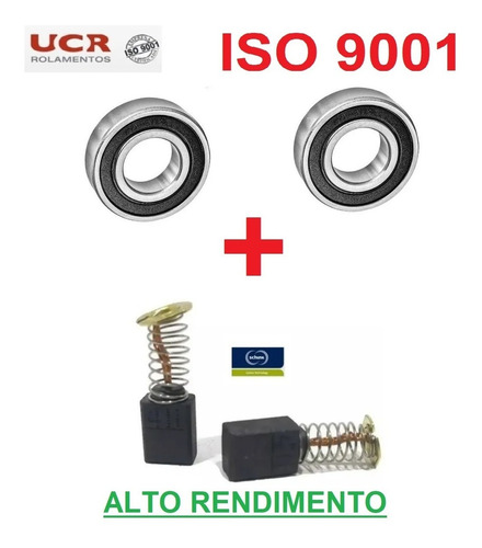 Rolamentos + Escovas De Carvão (jg) Tupia Makita 3709 / 3710