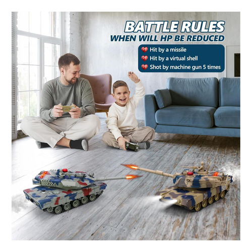 Rogalaly Rc Tank Set, Escala Tanques De Batalla Del Ejército