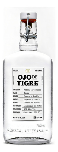 Pack De 12 Mezcal Ojo De Tigre Joven 750 Ml