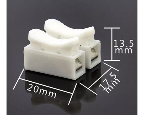 Conector De Fio Led Sem Solda Tipo Sindal 2 Vias 100pcs