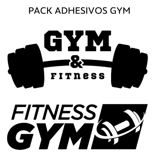 Pack Adhesivos Para Gimnasio Deportes Pesas Gym 2 Unidades