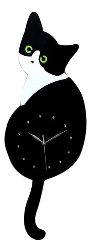 Reloj de gato que mueve los ojos sale