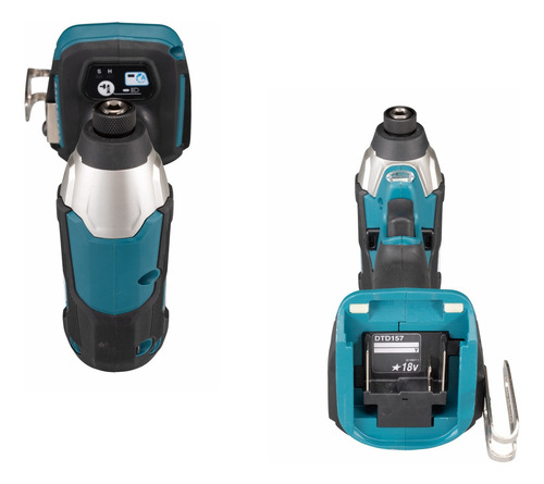 Parafusadeira De Impacto 2 Bateria 18v Dtd157z Makita Bivolt Cor Azul-turquesa
