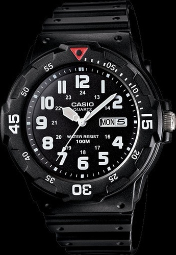 Casio Mrw-200h-1bvcf Reloj Análogo Para Hombre, Negro/blanco