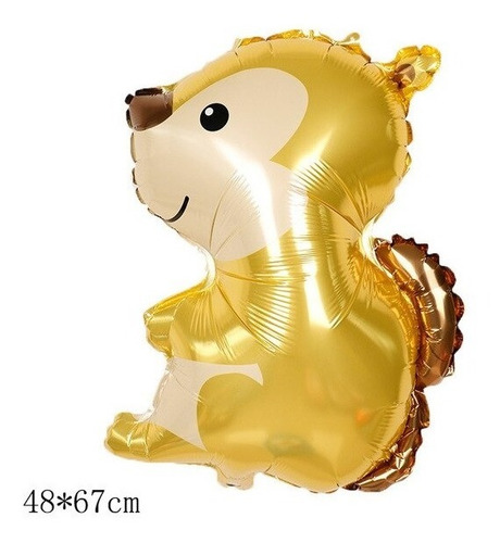Imagen 3 de 6 de Set De Globos Animalitos Del Bosque Decoración X 4 Unidades