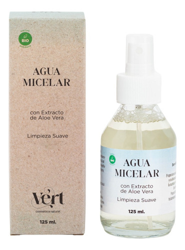 Agua Micelar Natural Organica Puro Desmaquillante Vert 125ml