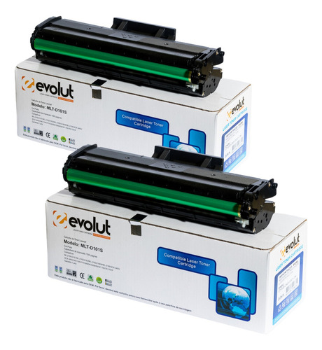 Kit 2x Toner Para Samsung Mltd111s M2070w M2020w Tinta Preto