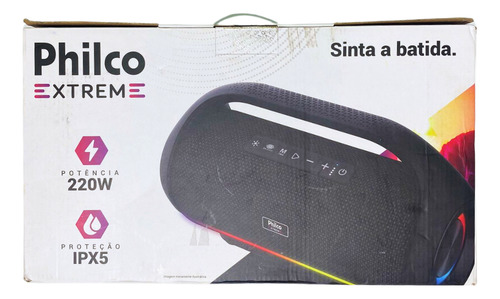 Caixa De Som Philco Extreme Bluetooth 5.3 Flash Light 220w (Usado)