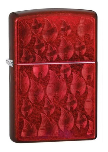 Encendedor Zippo Rojo Con Llamas Mz29824