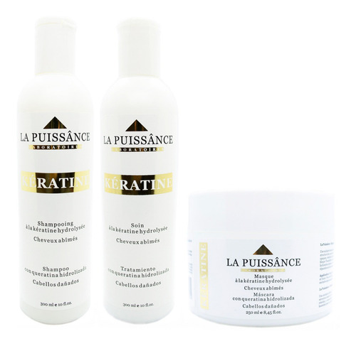 La Puissance Keratina Shampoo + Acondicionador + Máscara 3c