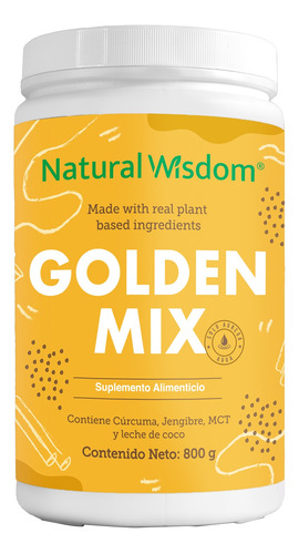 Nw Golden Milk Curcuma Coco Jengibre Canela Cardamomo 800gr