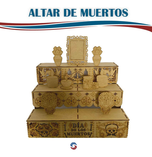 Altar Para Ofrenda Día De Muertos Mdf