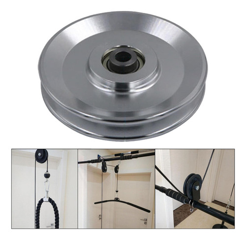 Polea De Rodamiento De Aleación De Aluminio 110 Mm Plata