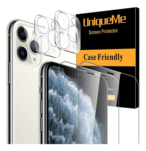 Uniqueme - Protector De Pantalla Y Lente De Camara Para Iph