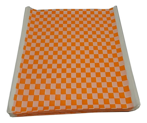 Papel G Alimenticio 32 Gr Cuad Naranja 30x30 Cm C/ 100 Pza