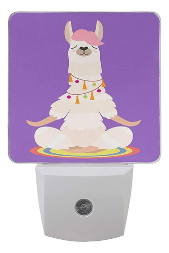 Naanle Funny Llama Led Plug-in Luz Nocturna, Paquete De 2, I