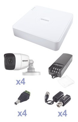 Kit Turbohd Con Audio 1080p / Dvr 4 Canales / 4 Cámaras Bala