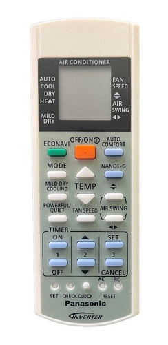 Control Para Minisplit Panasonic A75c3871 Cs-xe12jkew 