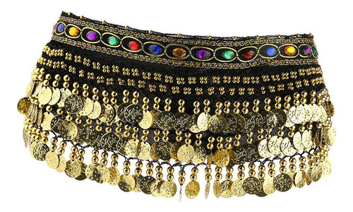 Ladies Belly Dance Wrap Cinturón Forma De Monedas Bufanda