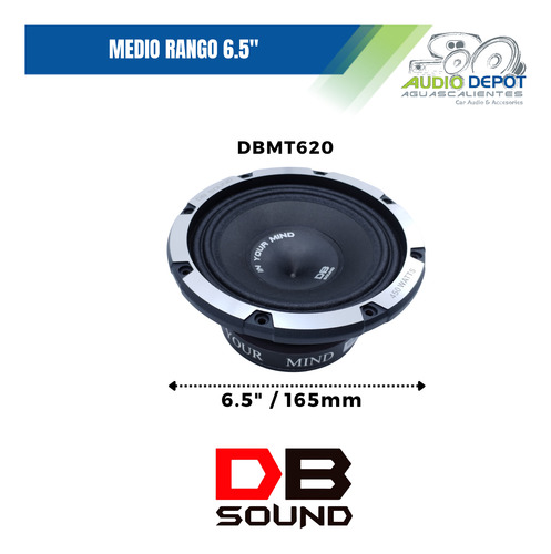 Medio Rango 6.5 PuLG 450w Max Db Sound Master Dbmt620 1pz