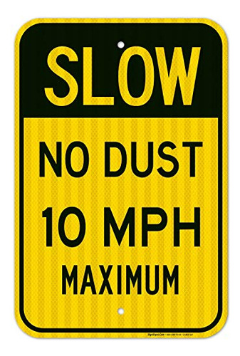 Sign Sigo Signs Slow Down Speed Limit 10 Mph 30x45cm Aluminu