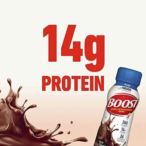 Bebida Nutricional Completa Boost Plus, Chocolate, 8 Oz (pack De 12)