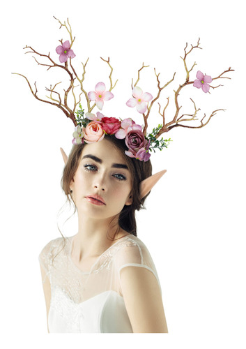 Freshme Fairy Flower Antlers Crown - Ramas Florales Diabarde