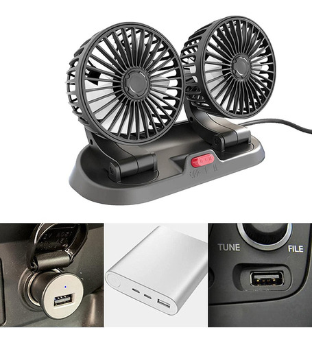 S Ventilador Plegable De Doble Cabezal Para Automóvil