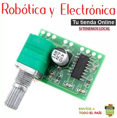 Mini Amplificador 5V con Control de Volumen PAM8403