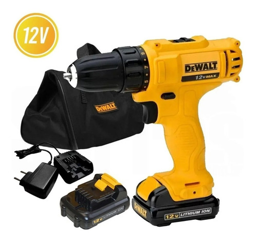 Furadeira Parafusadeira Sem Fio De 10mm Dewalt Dcd700c2 12v