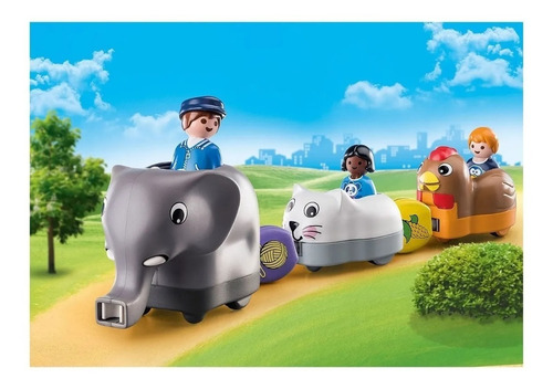 Playmobil 1 2 3 Infantil Mi Tren De Animales 70405 Edu