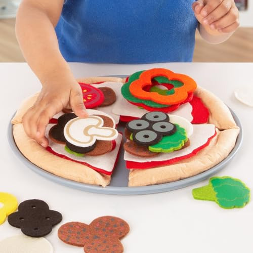 Melissa Y Doug Fieltro Juego De Pizza De Comida Para Jugar (