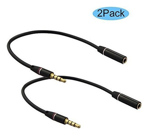 Seadream 2pack 4 Polos 3.5 Mm Macho A 3.5 Mm Hembra Cable De