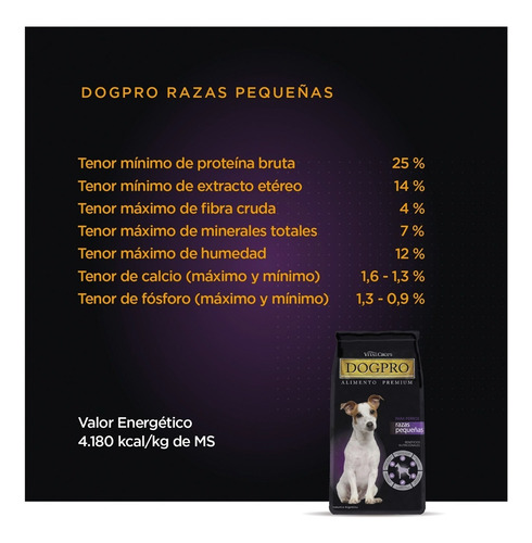Imagen 3 de 4 de Alimento Premium Dogpro Adultos Mordida Pequeña X 15 Kg