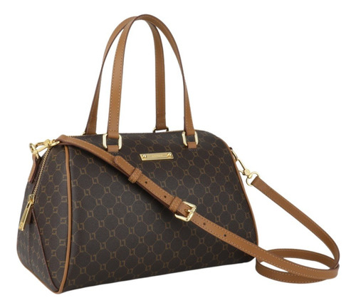 Bolsa Feminina Luz Da Lua Mc-1067 Monograma Cor Mocca/cohiba