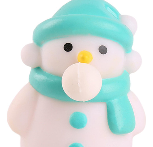 4 Navidad Escupir Burbuja Relajante Juguete Muñeco De Nieve