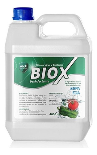 Desinfectante Biodegradable Liquido Biox Galon