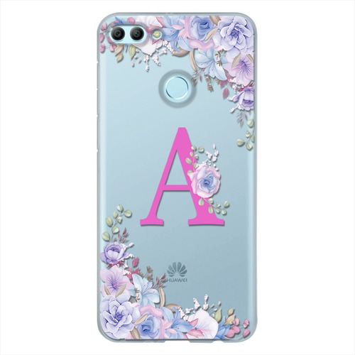 Funda Huawei  Antigolpes Flores Personalizada Tu Inicial